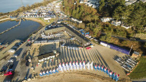Rockley Point from above which shows the sailing school spread as it enters its sixth decade