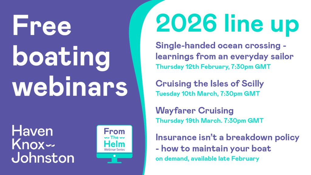 Haven Knox-Johnston 2026 boating webinars poster
