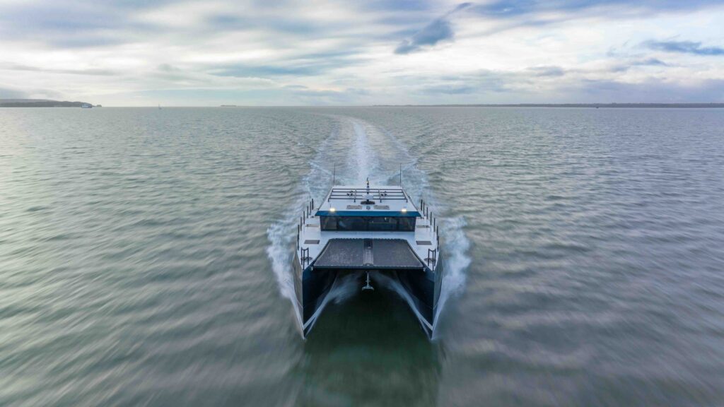 Futuristic 47-foot catamaran