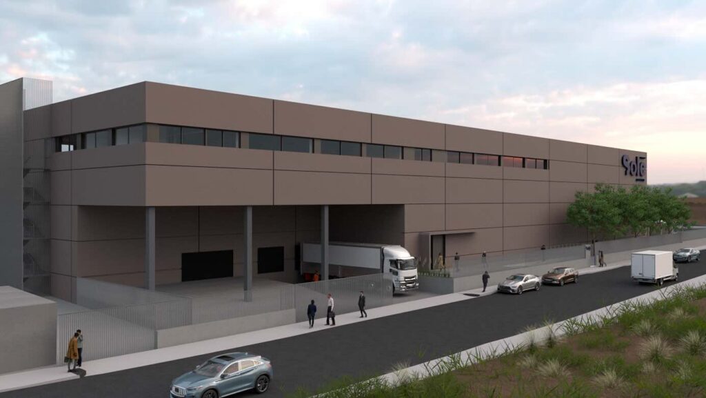 Rendering of a modern brown warehouse