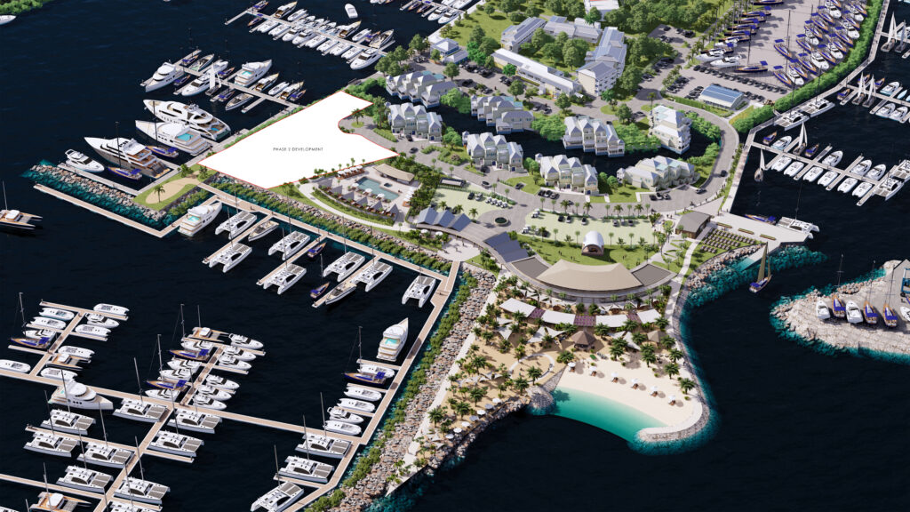 Nanny Cay marina from above