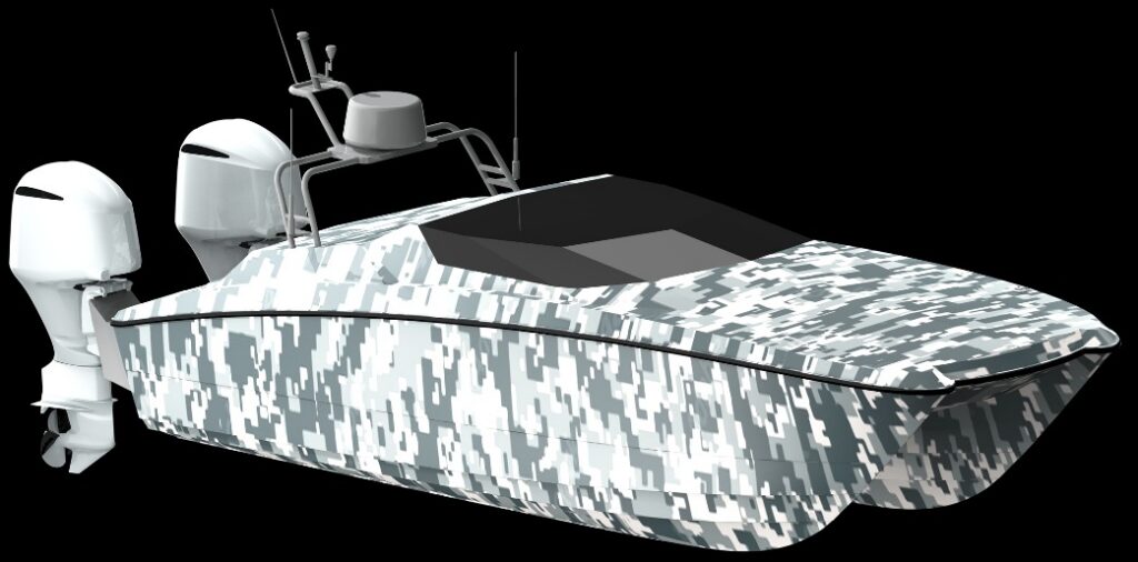 Rendering of a 24-foot power catamaran