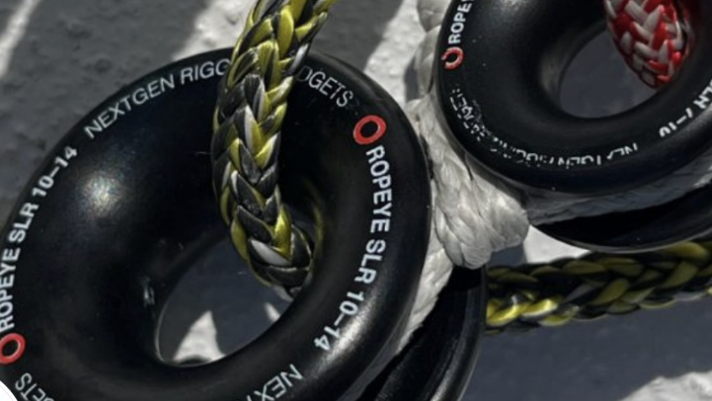 Ropeye sailing rope and equipment close up