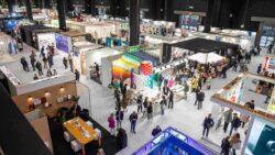 Rendering of exhibition centre stands