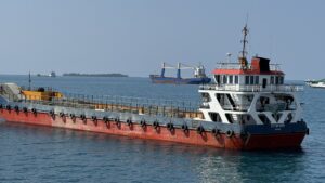 Shipping vessels in Indian Ocean