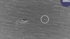 The Appelbee family was rescued after spending more than eight hours at sea. Credit AMSA