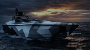 Twin Vee Black Line Defense vessel rendering