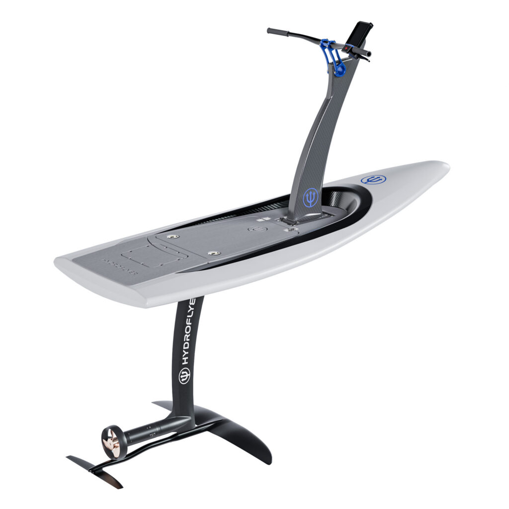 Sleek electric efoiling Hydrofoiler board
