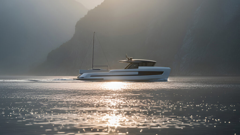 Rendering of Extra yachts X70 motor yacht