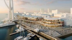 Rendering of new swish marina and shopping waterfront