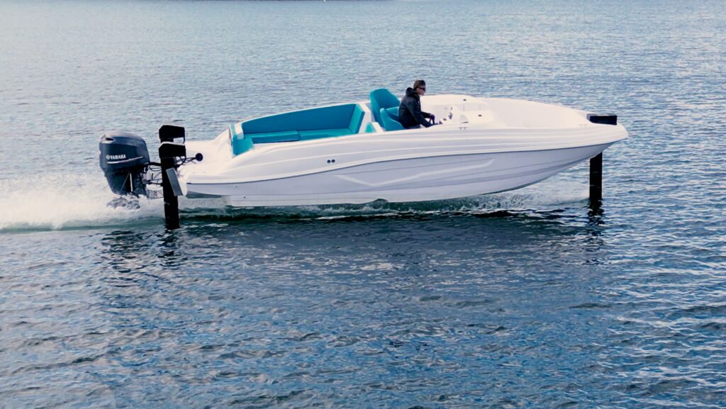 boat on foils - which are bolt on and made by Lift Ocean in Norway