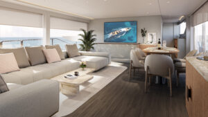 Interior renderings of Numarine 27XP - saloon