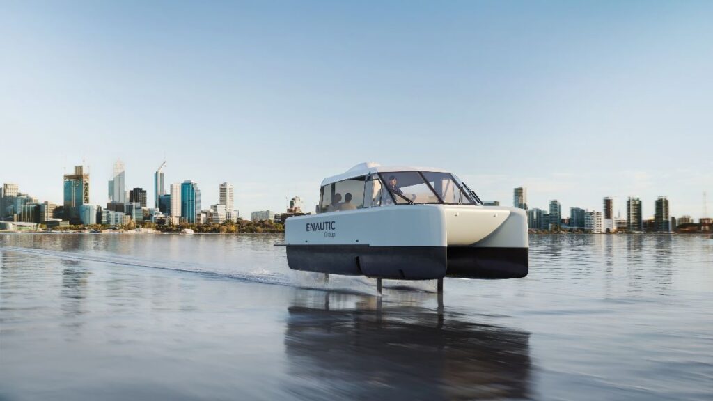 rendering of an Electric Hydrofoiling Passenger Vessel