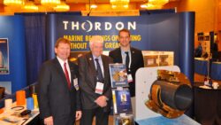 Three men from Thordon Bearings at SNAME conference
