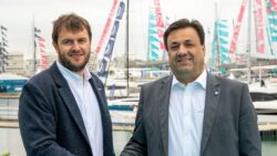 Bruno Thivoyon, chair of Groupe Beneteau, and Mathieu Fountaine, deputy chief executive of Fountaine Pajot