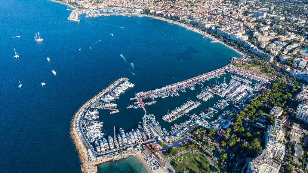 Cannes Yachting Festival from above