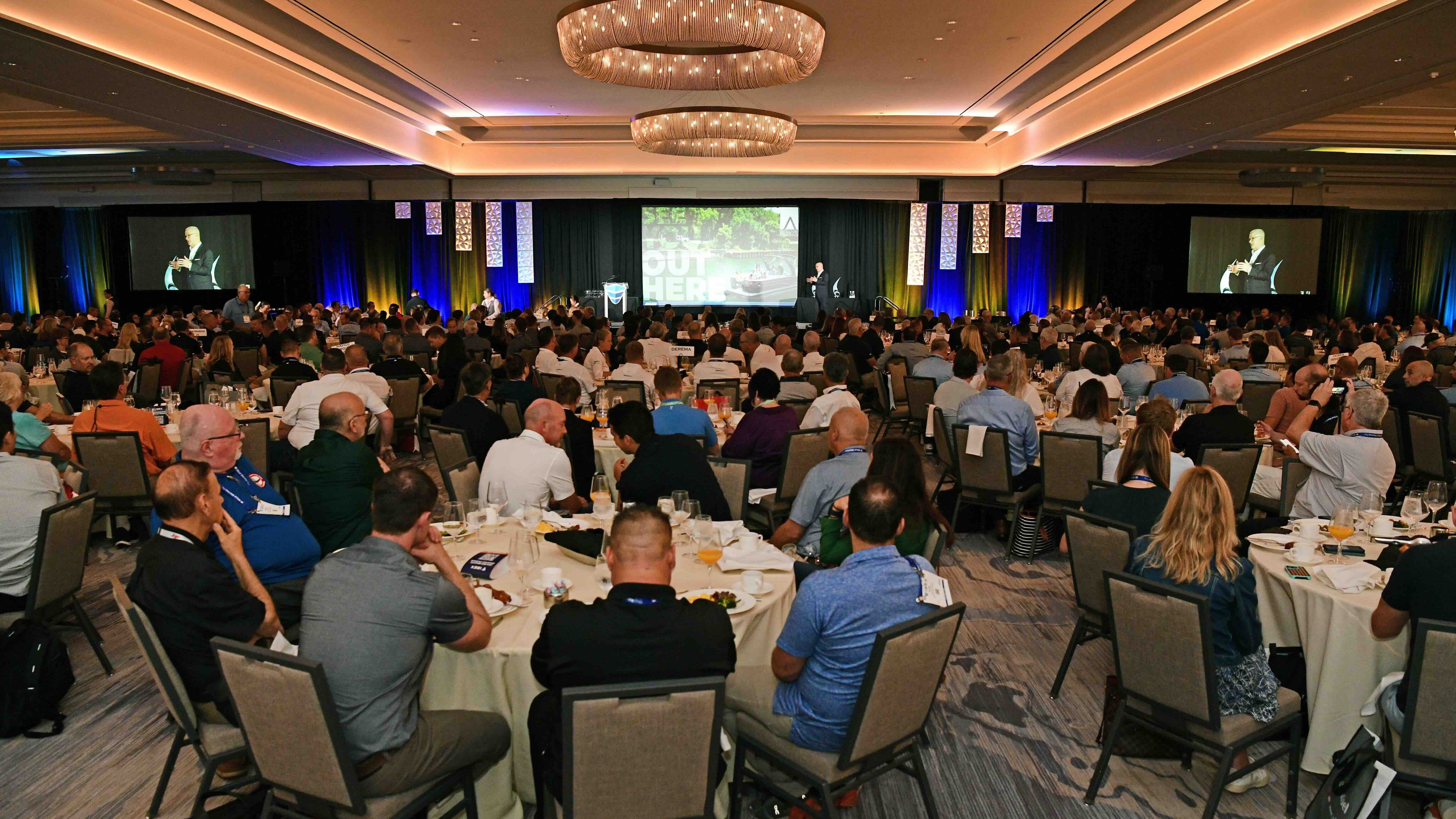 Tables at an IBEX gala event