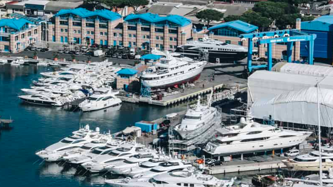 Lusben's Viareggio site from the air