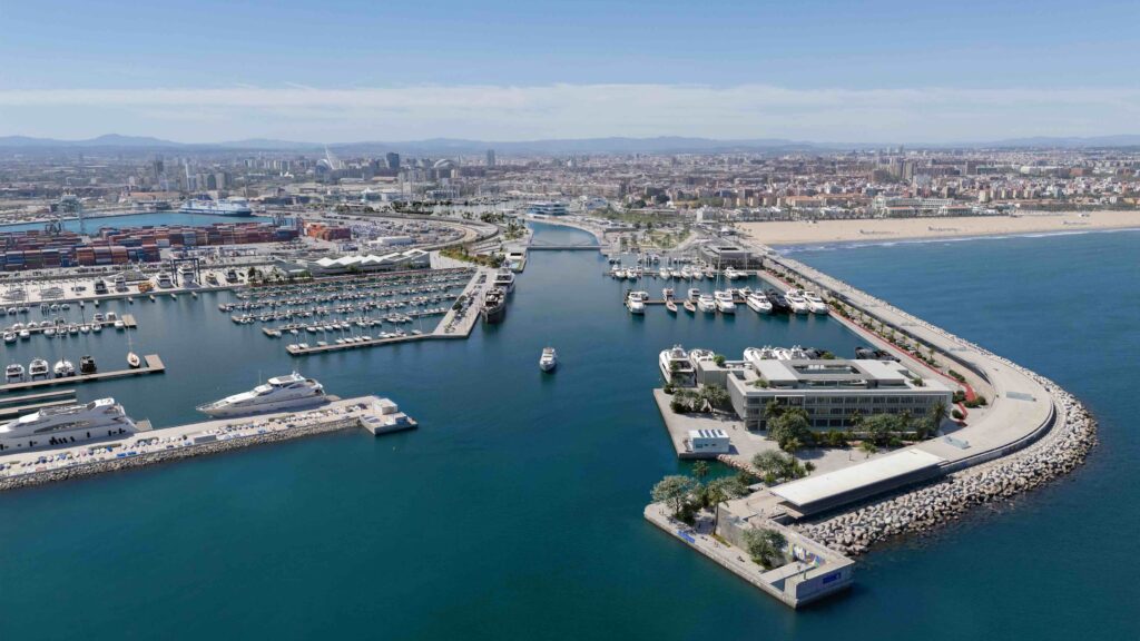 Marina Port Valencia rendering aerial view
