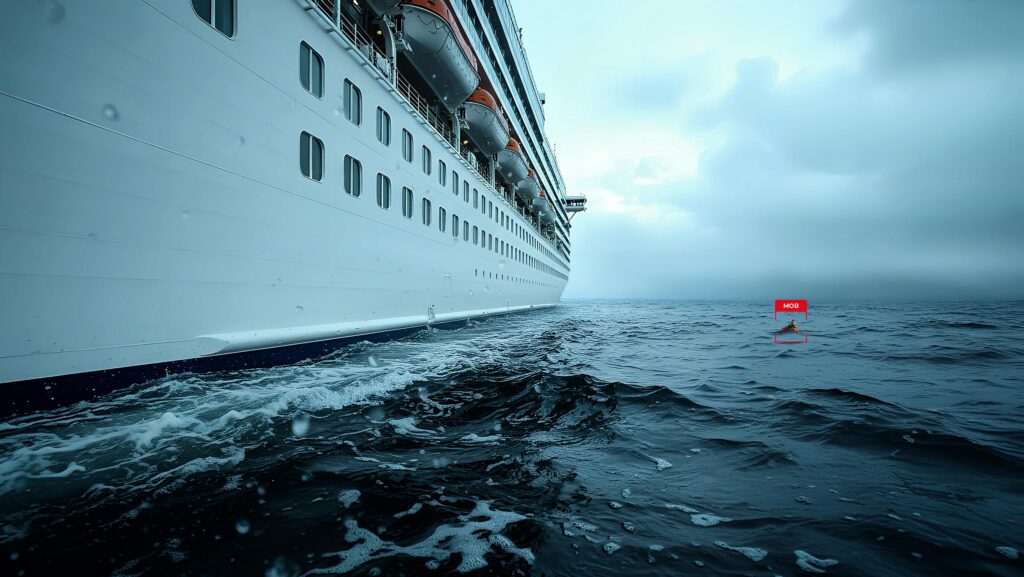 Zelim ZOE MOB Man-overboard testing on cruise ship