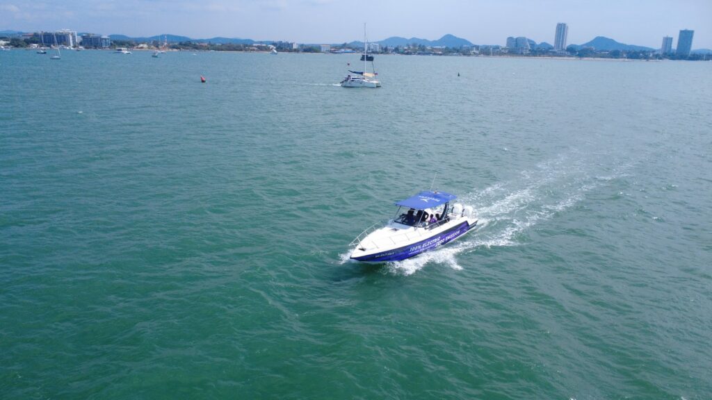 small speedboat on ther water