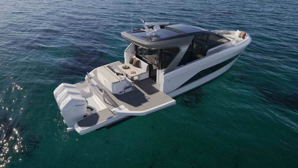 Princess Yachts' C48 on water