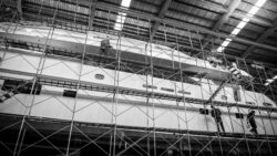 Superyacht in build