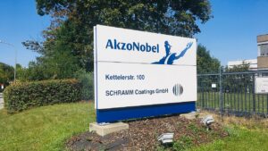 Sign outside AkzoNobel office. Image cr Offenbacherjung via Wikimedia