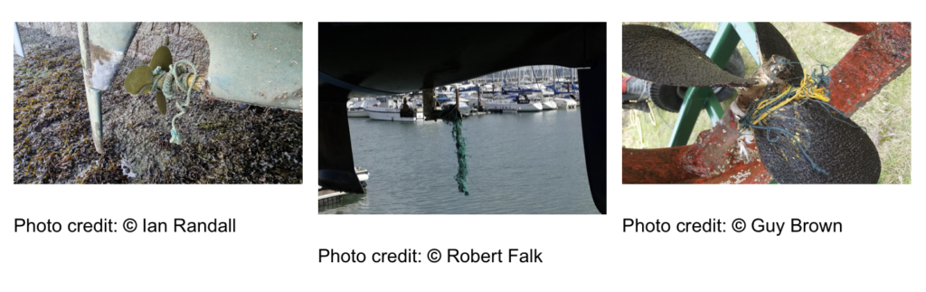 fishing gear tangled props