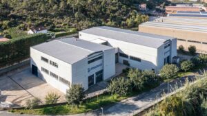 factory premises aerial view