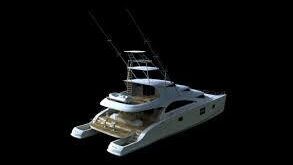 rendering of sports fishing catamaran