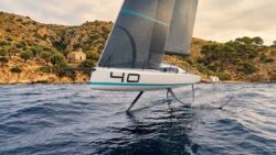 yacht design up on foils to showcase what 400F will look like