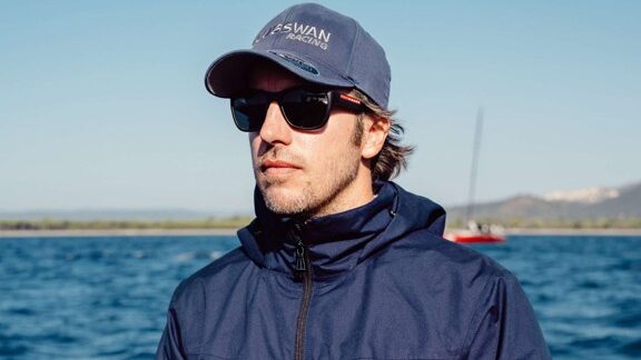 Man sailing a boat