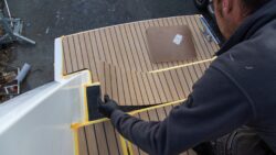 Flexiteek installation onboard yacht