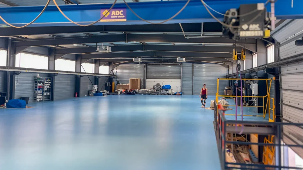 Empty factory floor