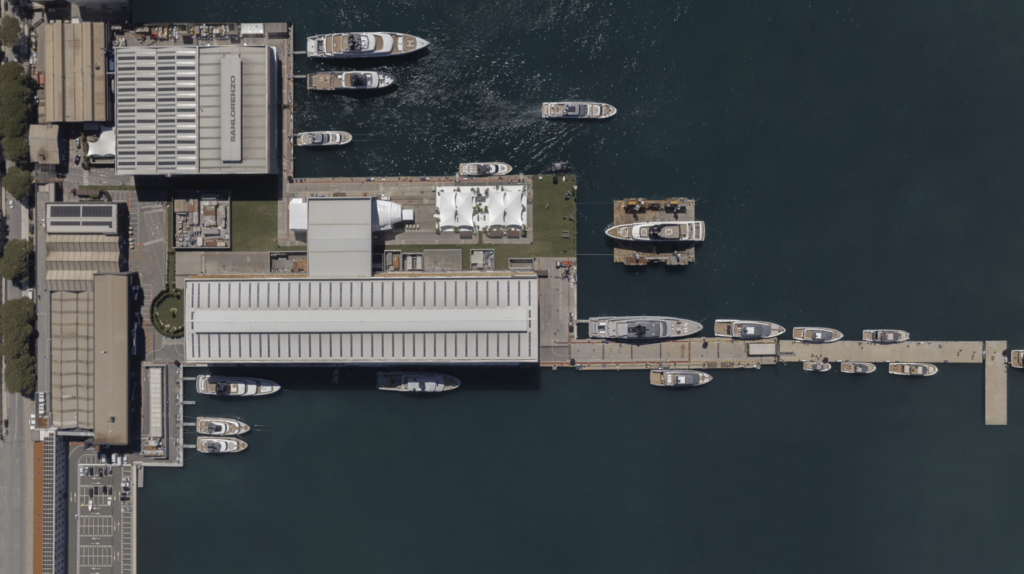 Sanlorenzo's La Spezia facility from above
