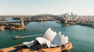 Sydney harbour and opera house