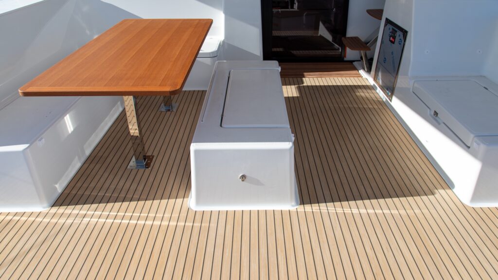 Flexiteek installed on a boat