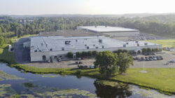 Manufacturing facility aerial view