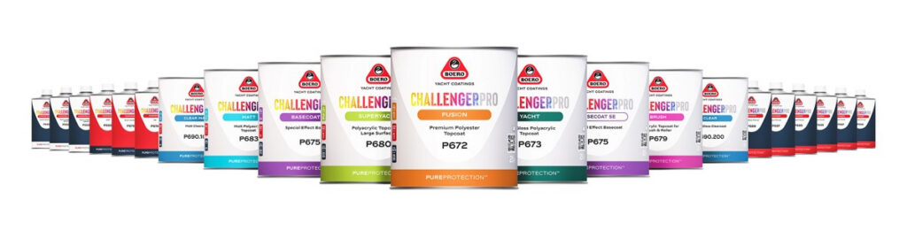 row of pain tins