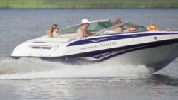 A Crownline speedboat.