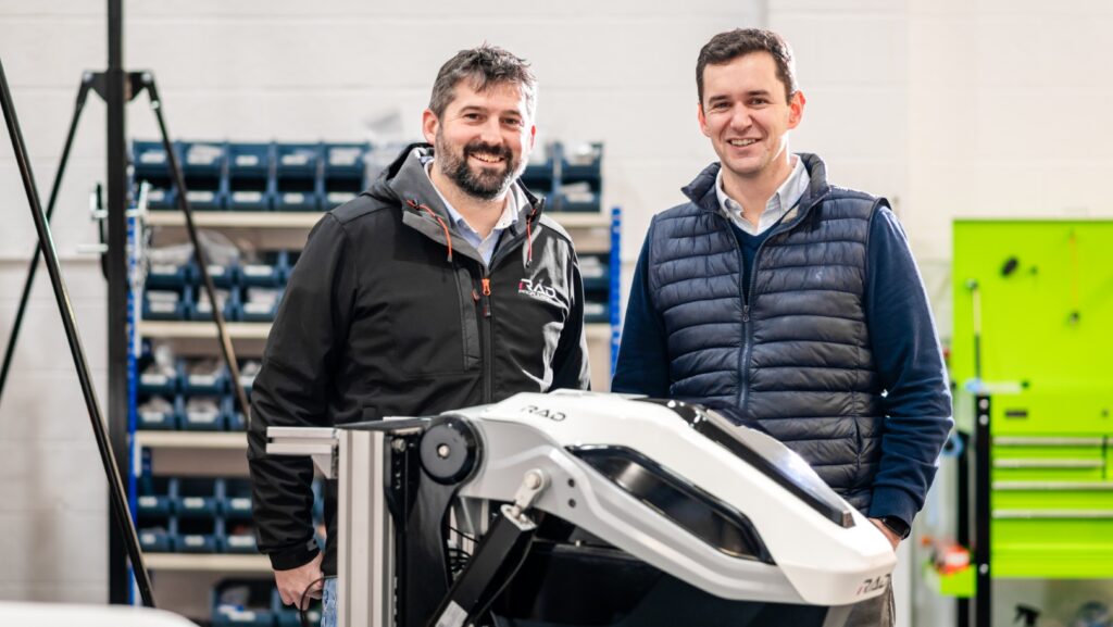 Two men with RAD engine
