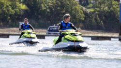 The new pontoon provides space for up to 20 personal watercraft