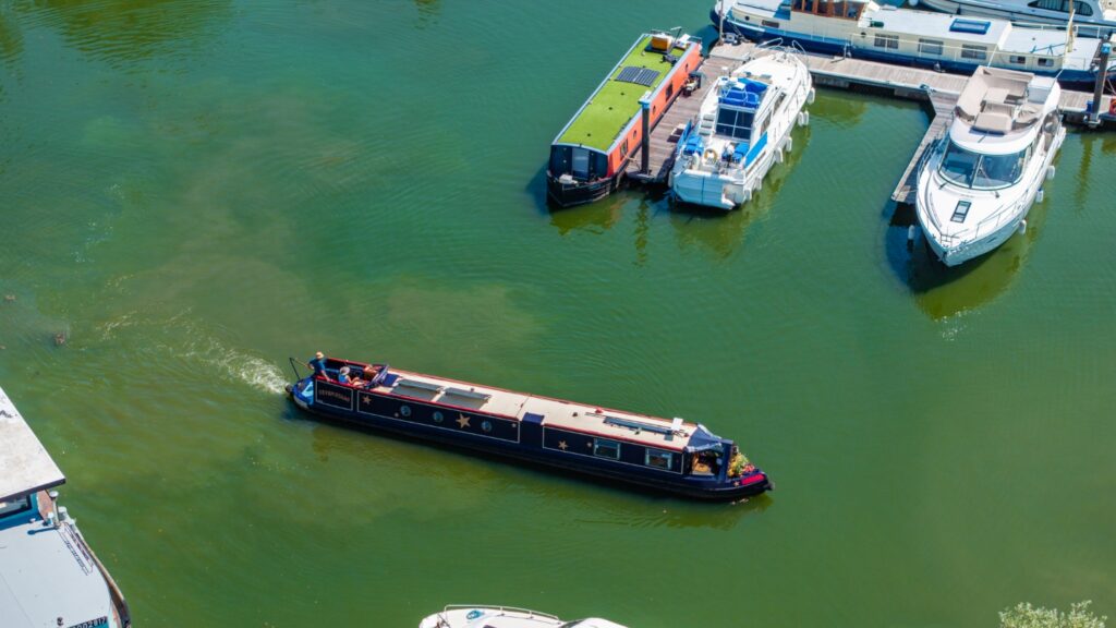 Exterior upgrades are carried out on marina facilities