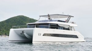 Revolution Marine Group's Oceanwalker S60 power catamaran underway