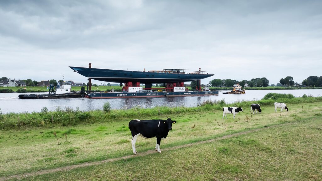 SY Zero arrived in Harlingen following its transfer for technical launch