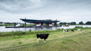 SY Zero arrived in Harlingen following its transfer for technical launch