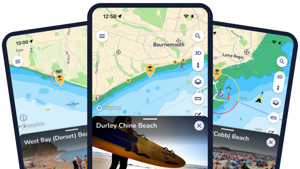 RNLI lifeguarded beaches are now displayed within the Savvy Navvy navigation app