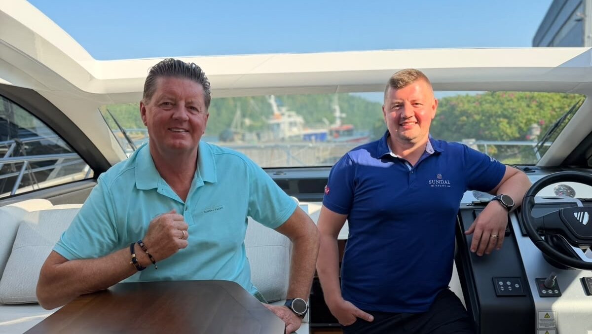 Trond and Fredrik Sundal, from new Fairline dealer, Sundal Yacht, Norway