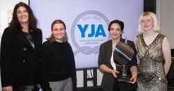 four women on Yachting Journalist of the Year stage